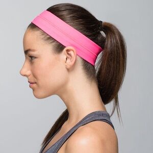 Lululemon Pink Fly Away Tamer Headband o/s